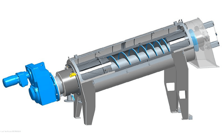 Screw press sludge dewatering equipment